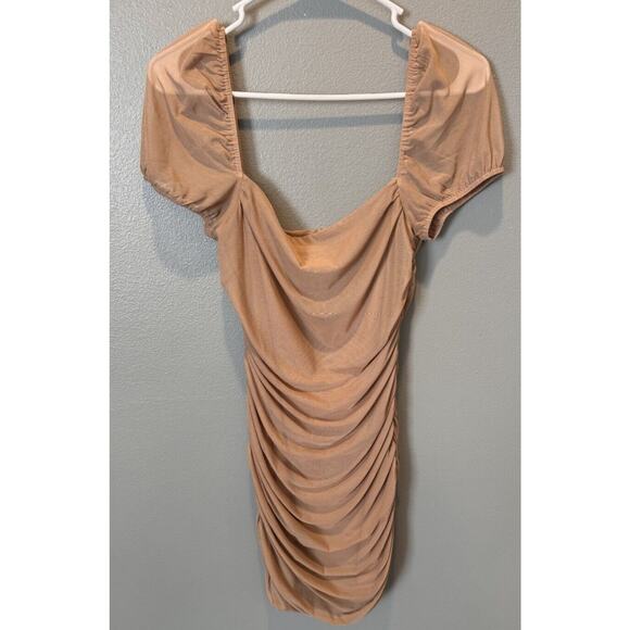 Princess Polly Charvi Mini Dress Tan Brown Size 10 US Women's - Picture 3 of 5